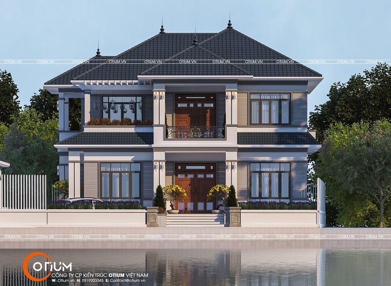 Thiết kế biệt thự 2 tầng sở hữu khoảng sân vườn lý tưởng tại Bắc Ninh