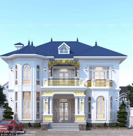 Cập nhật mẫu thiết kế biệt thự tân cổ điển 2 tầng mới nhất tại Hà Nội 2020